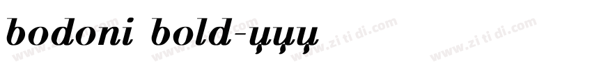 bodoni bold字体转换